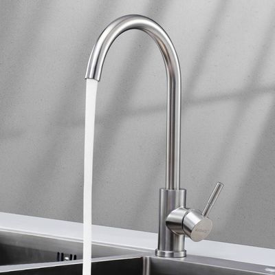 Faucon d'évier de cuisine en acier inoxydable 304 à froid unique universel rotatif à froid et chaud