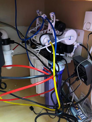 Système de filtration de l'eau potable 75 GPD RO avec pompe de renforcement et baril à pression de 4,0 G