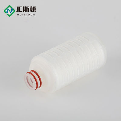 Cartouche de filtre à eau à membrane plissée PTFE de 10 pouces 0,1 microns pour traitement biologique