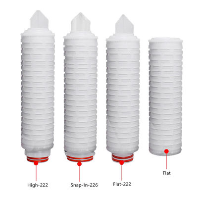 Filtrage 20 pouces cartouche de filtre plissé 0,2 micron pour une large gamme d'applications