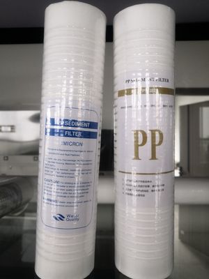 Élément filtrant de sédiments en PP de 10 pouces * 2,5 pouces pour équipement de purification d'eau domestique