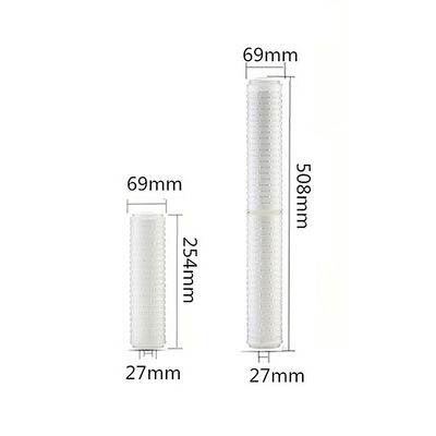 0.22 Cartouche de filtre à membrane PTFE hydrophobe à microns pour liquide à forte causticité