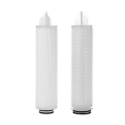 10 pouces 0,22 micron PP PTFE Pes Nylon Plissé Cartouche de filtre à membrane à microns pour le système RO