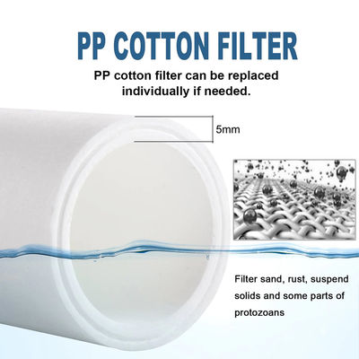 Éléments de filtre de remplissage d'eau préfiltration pour ménage avec fonction d'élimination des bactéries