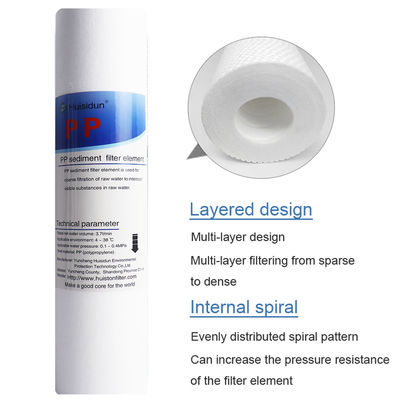 Cartouche de filtre en polypropylène de 10 pouces pour solution de purification de l' eau domestique