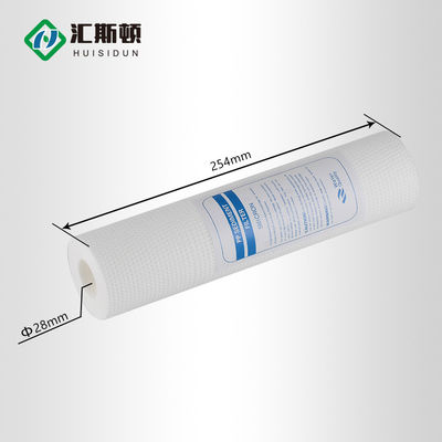 Cartouche de filtre en polypropylène blanc de 10 pouces pour le traitement de l' eau des ménages 5 microns