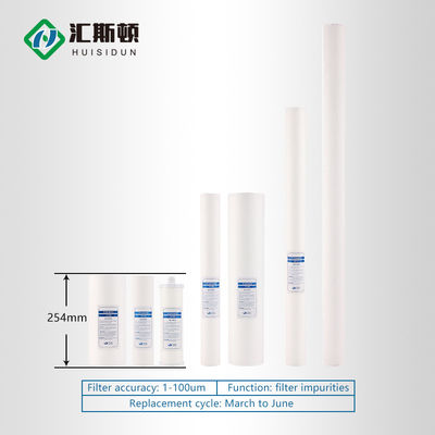 Filtrage de l' eau ménagère 1 micron cartouche de filtre PP de 10 pouces avec osmose inverse