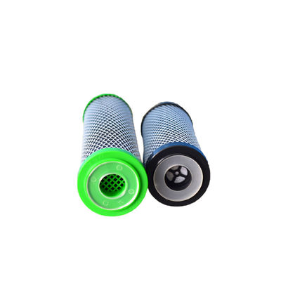 Cartouche de filtre à charbon actif à l'échelle CTO de 20 pouces verte pour purificateurs d'eau ménagers