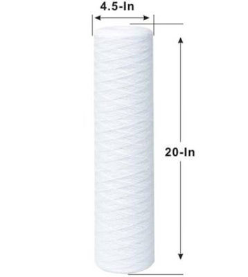 Cartouche de filtrage de plaie en spirale en polypropylène de 20 pouces pour l' inspection vidéo