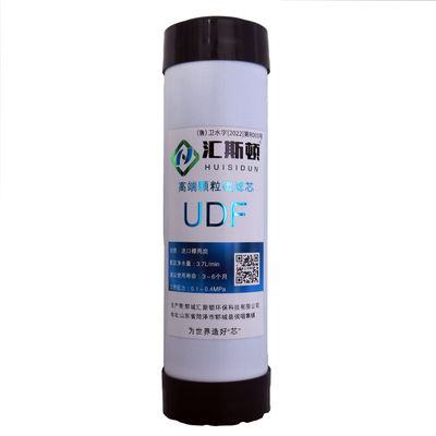Filtre à charbon préactivé UDF de 10 pouces pour l'élimination des odeurs dans les solutions de traitement de l'eau