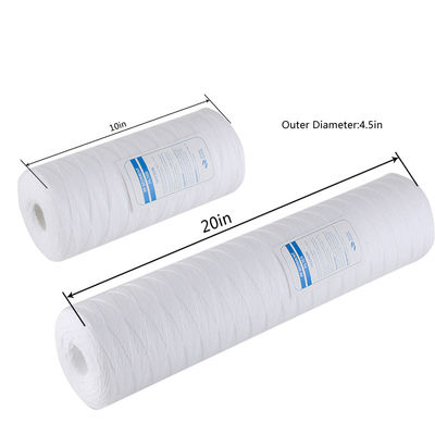 220V traitement de l'eau 20/40 pouces 1-100um revêtement sédiments de rouille de l'industrie filtrage de la chaîne / plaie spirale