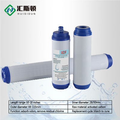 Cartouche de filtre activée granulaire de 20 pouces UDF pour la production d'eau douce