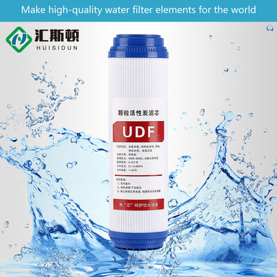 10 pouces Udf coco Shell charbon actif granulaire de carbone élément de filtre Quick Connect