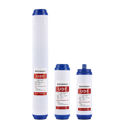 10 pouces 20 pouces 3 étapes UDF granule élément de filtre au carbone actif pour le système d'osmose inverse