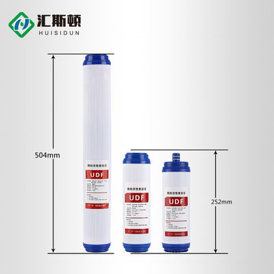 10 pouces 20 pouces 3 étapes UDF granule élément de filtre au carbone actif pour le système d'osmose inverse