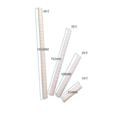 10 20 30 40 pouces 1 5 10 20 50 100 Micron String Wound PP Filtre à fil pour le prétraitement de l' RO