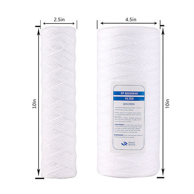 10 20 30 40 pouces 1 5 10 20 50 100 Micron String Wound PP Filtre à fil pour le prétraitement de l' RO