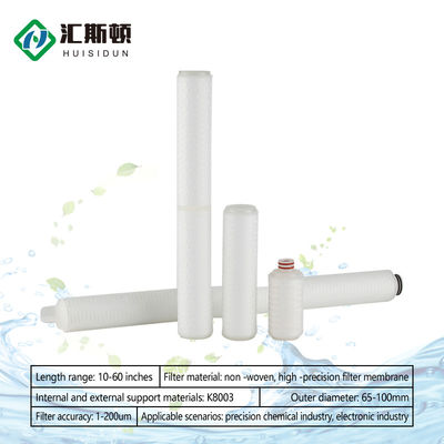 Osmose inverse 10/20/30/40/50/60 pouces Filtre plissé pour la filtration des boissons 1 micron