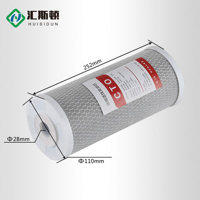 3.5kg coco shell charbon actif filtre à eau comprimée 0.5um 10 * 2.5 pouces CTO