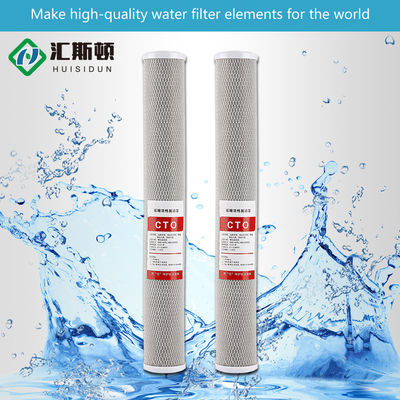 Élément de filtre au charbon actif granulaire UDF de 50 W pour purificateur d'eau de réfrigérateur 10/20 pouces