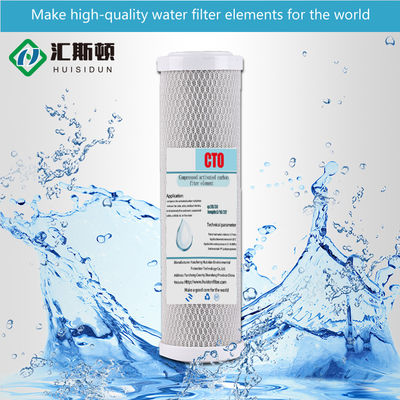Source d'alimentation manuelle 10 pouces Coconut CTO Cartouche de purificateur d'eau à bloc de carbone pour OEM