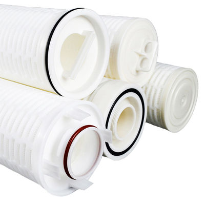 Cartouche de filtre plissé à haute débit de 20 pouces 40 pouces pour les boissons alimentaires, à l'exception du traitement des eaux usées rouillées