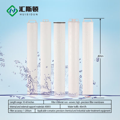 Cartouche de filtre à eau plissée à débit élevé PP PES PVDF PTFE Nylon pour OEM