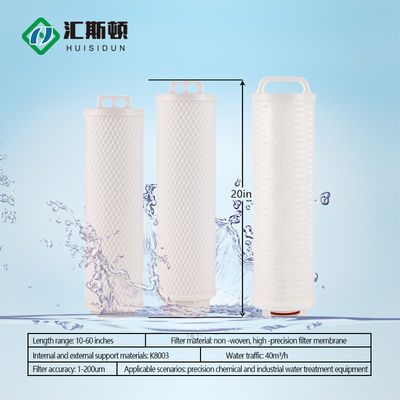 0.2 Une cartouche de filtre à eau pliable à large débit en PTFE à liaison thermique en PP