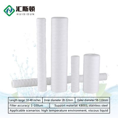 0.8 kg de cartouche de filtre à cordes en PP pour un traitement industriel efficace de l'eau