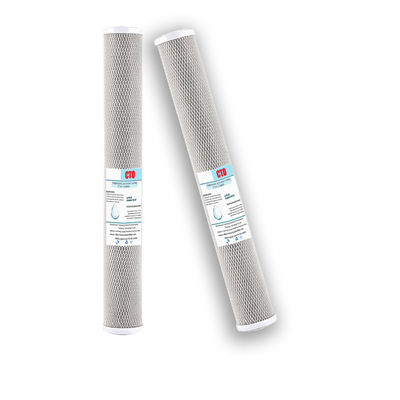 Cartouche de filtre à charbon actif CTO de 20 pouces efficace pour le traitement de l' eau pré-filtrée