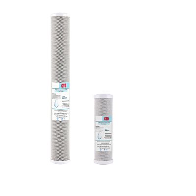 Cartouche de filtre à eau à carbone actif de 10 pouces et 20 pouces pour le système de filtration domestique