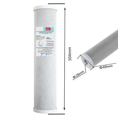 Cartouche de filtre à eau à carbone actif de 10 pouces et 20 pouces pour le système de filtration domestique