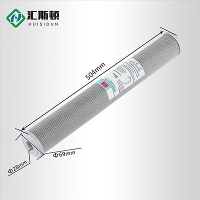 Cartouche de purificateur d'eau à charbon actif CTO Filtre pour ménage 20 pouces Efficacité