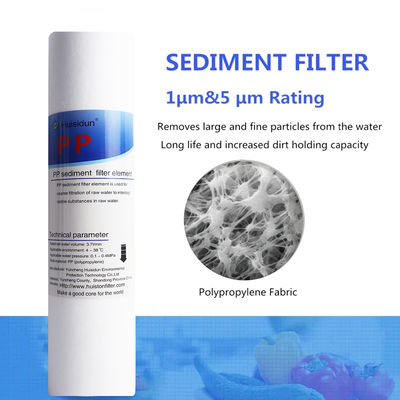 10 pouces 0,1 micron 5 micron Cartouche de filtre pour distributeur d' eau résidentiel OEM accepté