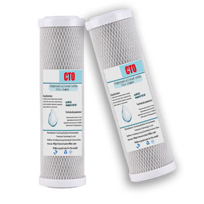 Filtre à charbon actif ménager de 10 pouces Cto à pression de fonctionnement maximale de 0,4 MPa
