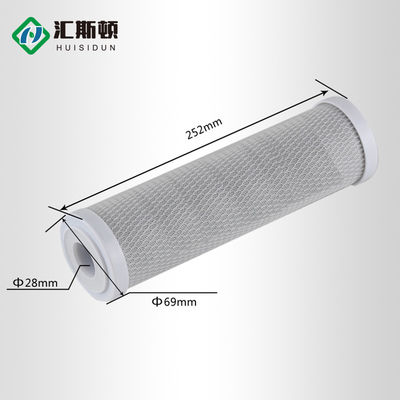 Filtre à charbon actif ménager de 10 pouces Cto à pression de fonctionnement maximale de 0,4 MPa