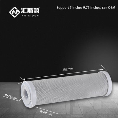 Filtre à charbon actif sintré certifié NSF de 10 pouces pour les systèmes d'osmose inverse OEM
